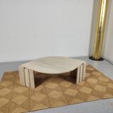 80s travertine coffee table