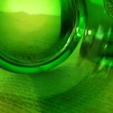 Set of 8 Dubonnet water glasses, vintage Louis d'or piece and bottle