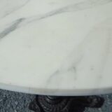 large pedestal table bistro table with marble top 90cm