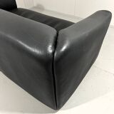 De Sede DS 47 dark brown neckleather 2-1/2 seats sofa