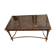 Low table in bronze and glass eglomisé