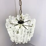 Ice crystal pendant light by Kalmar, 1960s