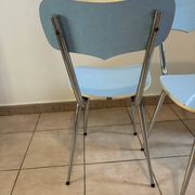 Blue Formica chair from the 70s "Peugeot"