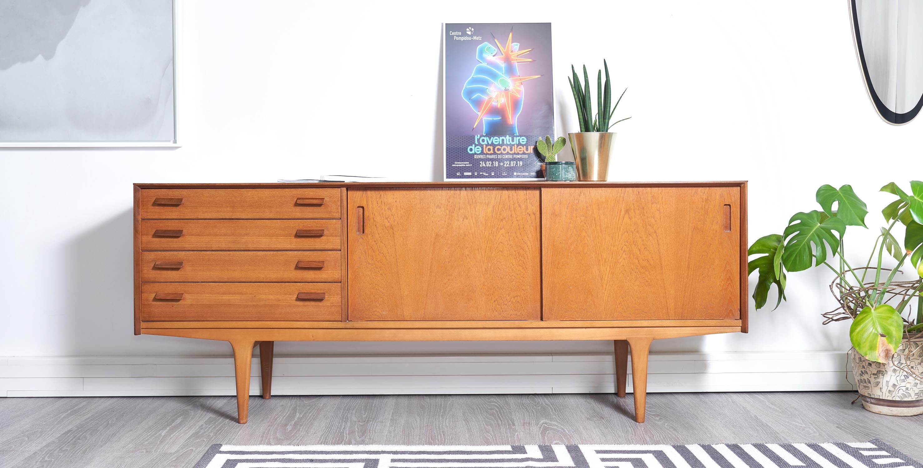 Sideboard gplan 1960 Scandinavian style 198cm