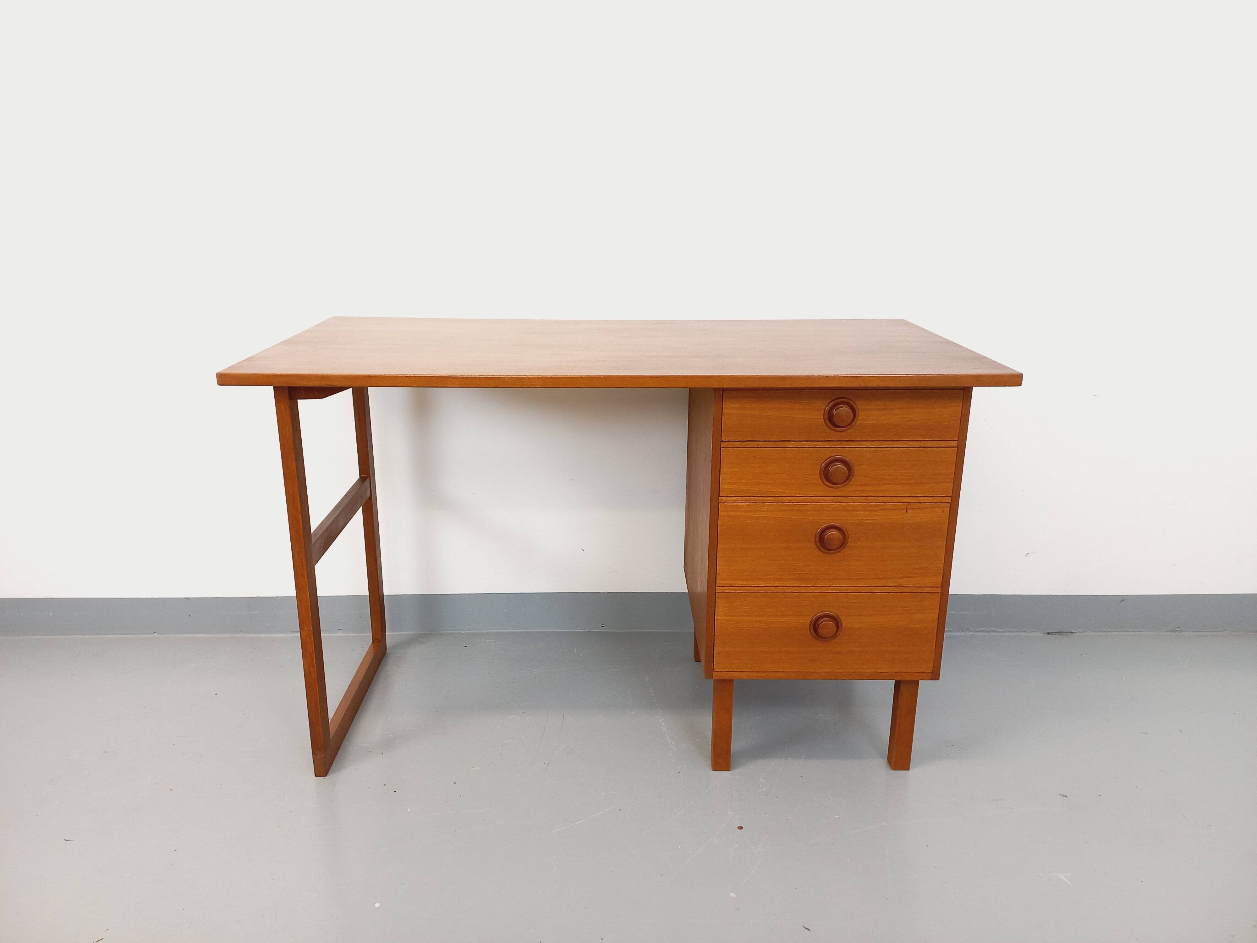 Vintage Scandinavian teak desk from the 60s