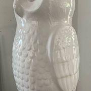Vintage glazed ceramic owl umbrella stand