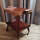 Rolling mahogany dessert signed Holit year 1960