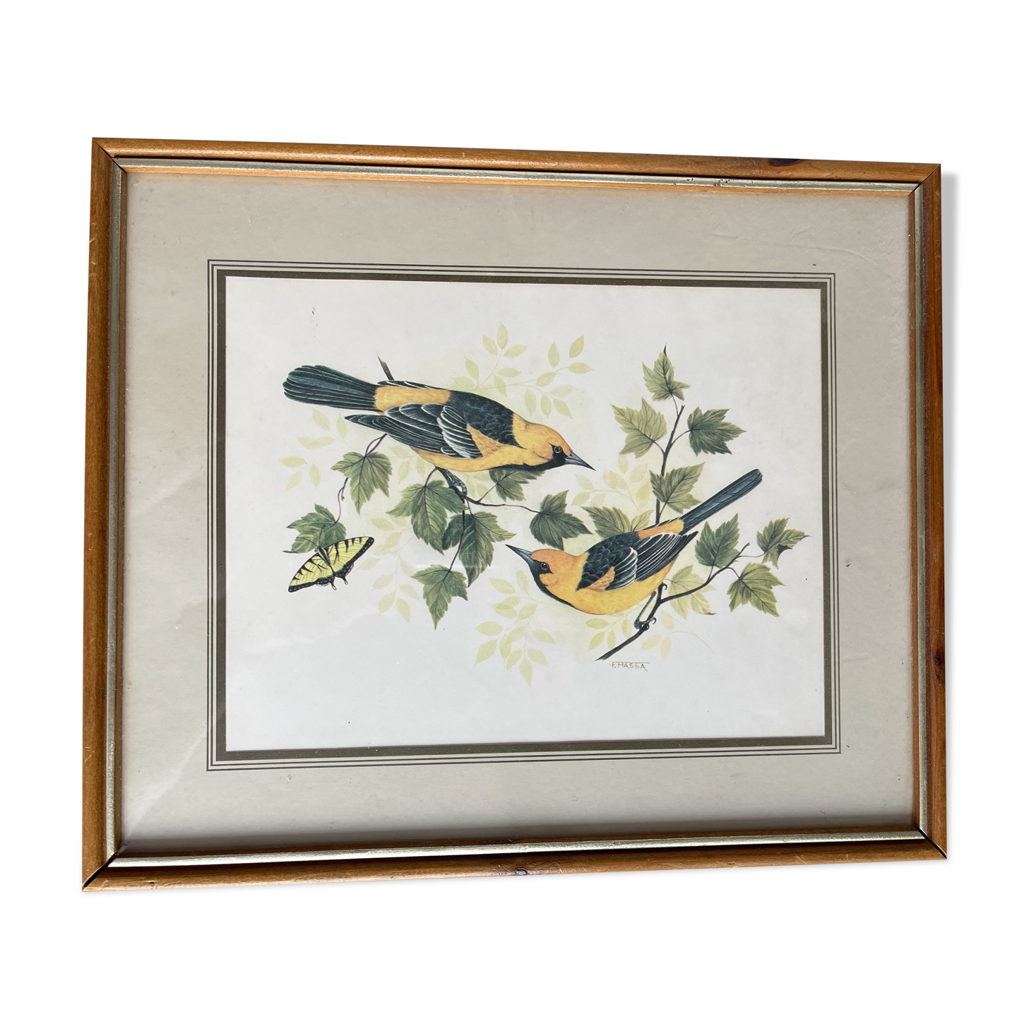 Table: Antique engraving by F Massa