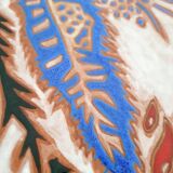 Large oval enamelled terracotta dish by Jean Lurçat from the 1950s