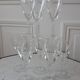 Set of 8 crystal wine glasses engraved 50s
