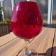 Grand verre géant 26 cm Empoli rouge rubis verre soufflé