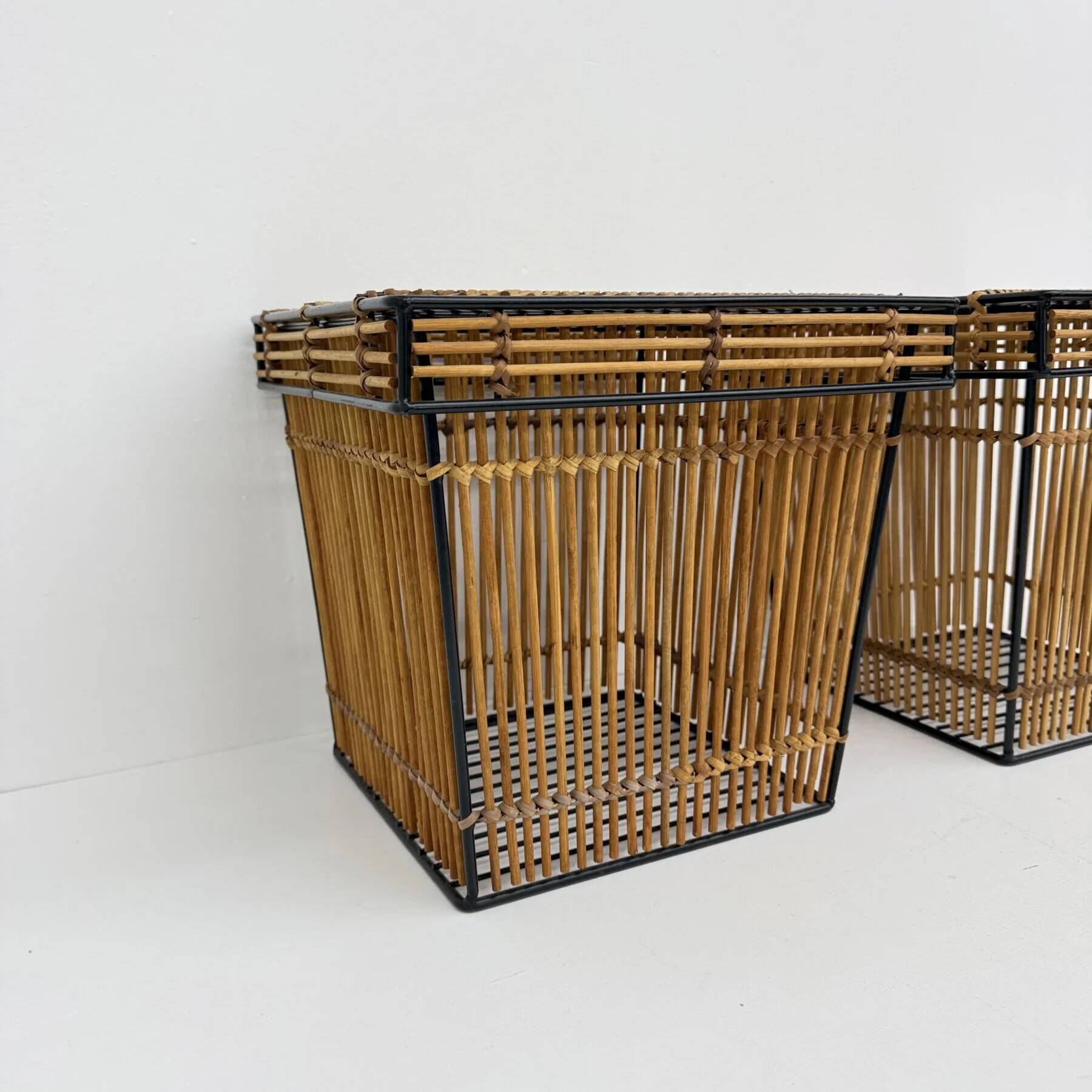 Set of 2 storage baskets by Dirk van Sliedregt for Rohé, Netherlands 1960s