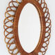 Miroir ovale rotin