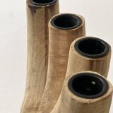 Scandinavian wooden candle holder, Denmark 1970s.