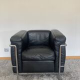 Fauteuil lc2 lecorbusier en cuir noir