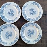 Assiettes en faïence terre de fer Gien modèle Baroque