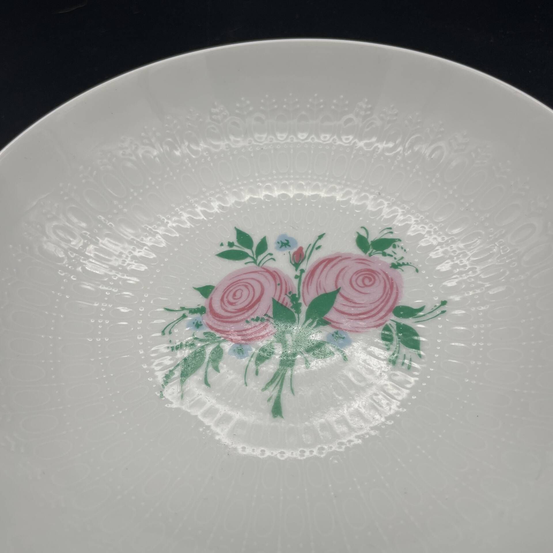 Rosenthal porcelain coupe Romanze Rosa Rose – relief decoration, wine