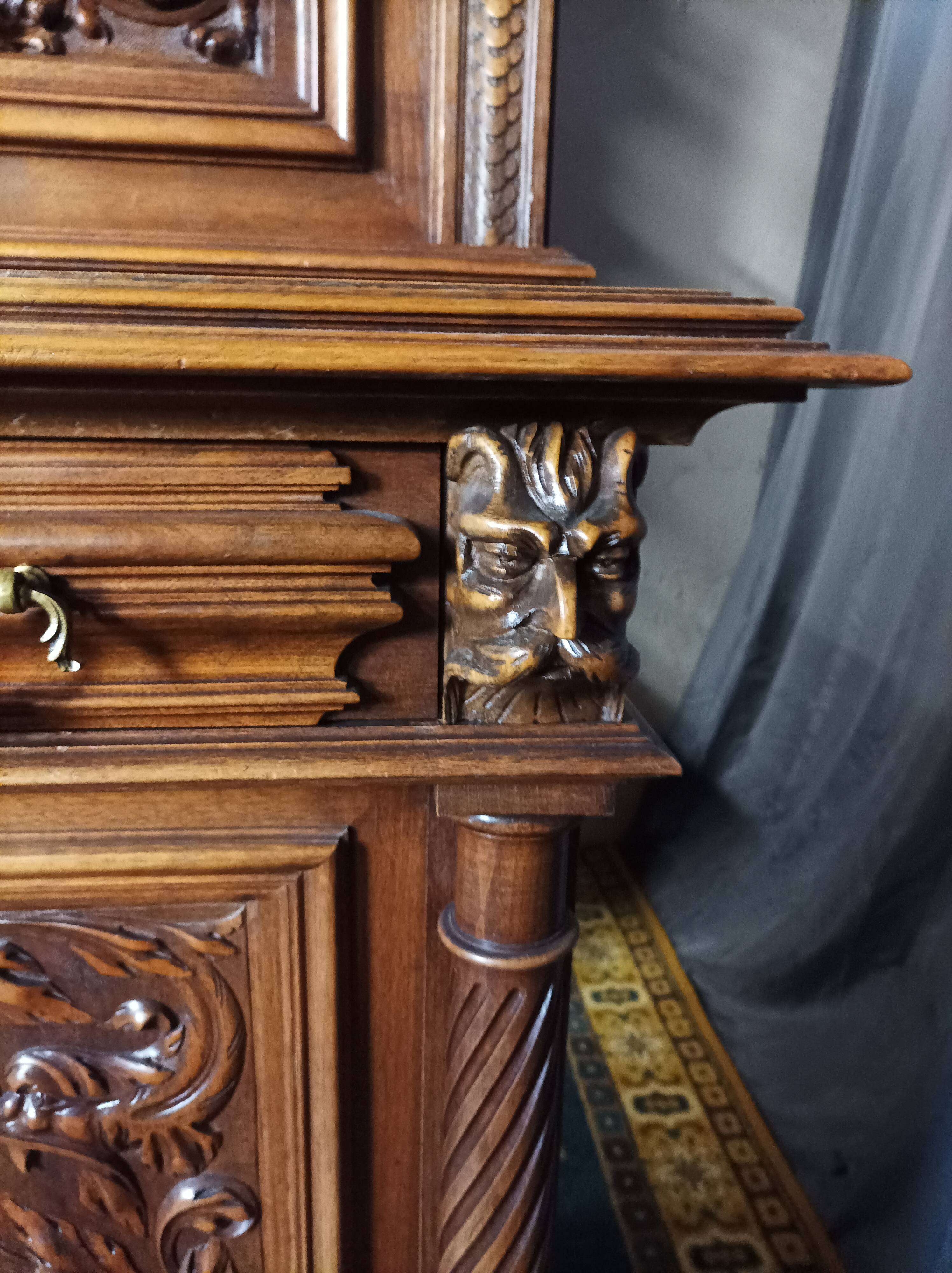 Renaissance walnut sideboard