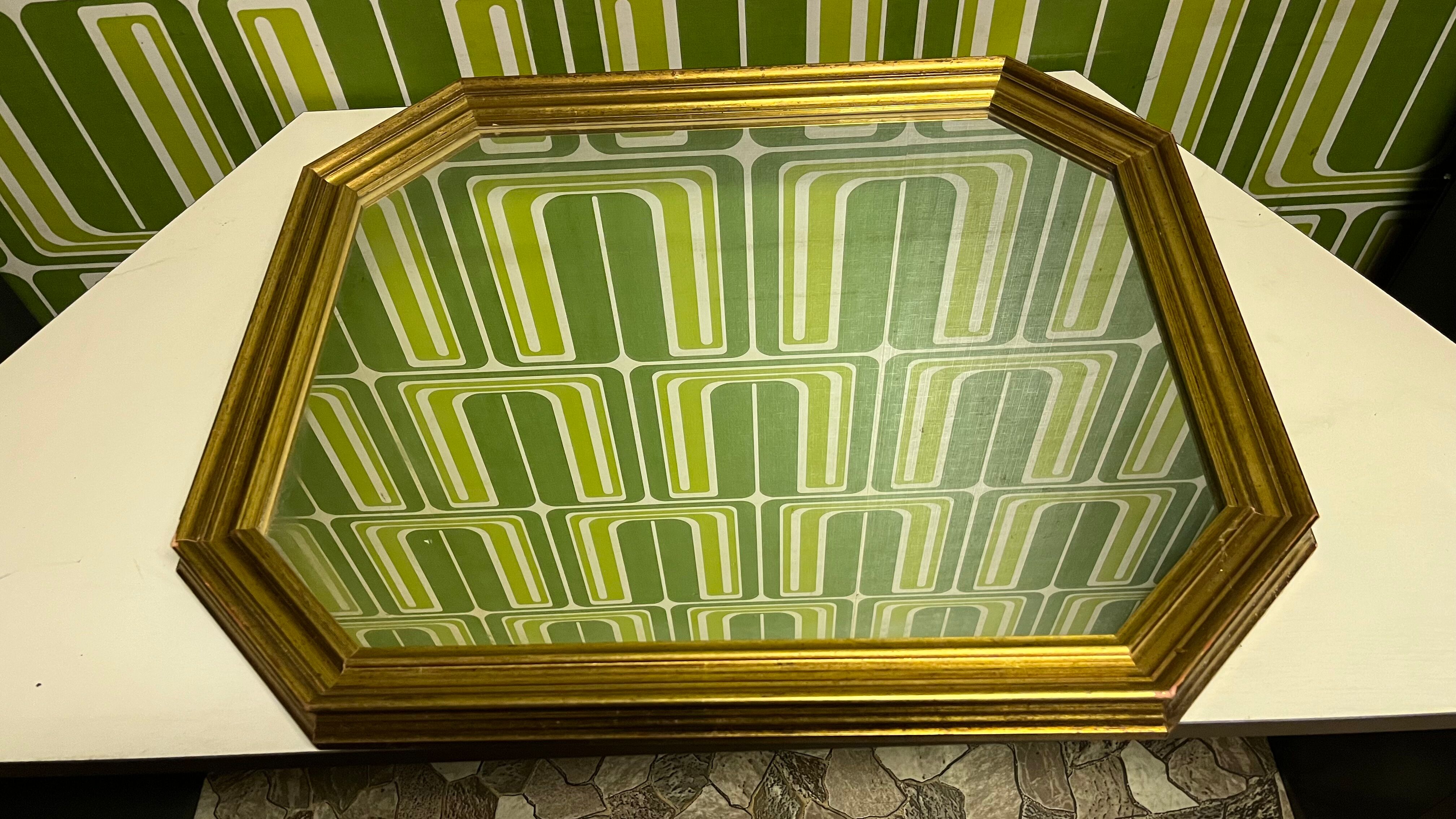 Miroir doré octogonal