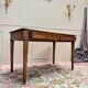 Bureau plat en noyer de style Louis XVI XIX eme siècle