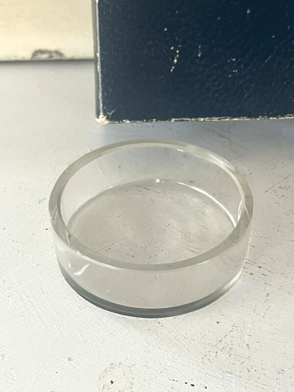 Beurrier en argent massif avec insert en cristal par Ercuis, boîte d'origine