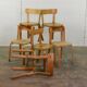 Rare ensemble de 6 chaises Alvar Aalto modèle 69 pour Artek