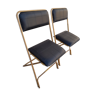 Pair of vintage folding chairs 70 years