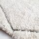 Moroccan Berber carpet Beni Ouarain ecru with black diamonds engraved 293x203cm