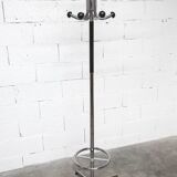 Portemanteau perroquet industriel 1970 porte parapluie et 12 patères 193cm