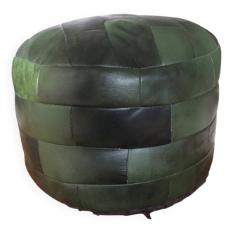 Sede leather patchwork pouf