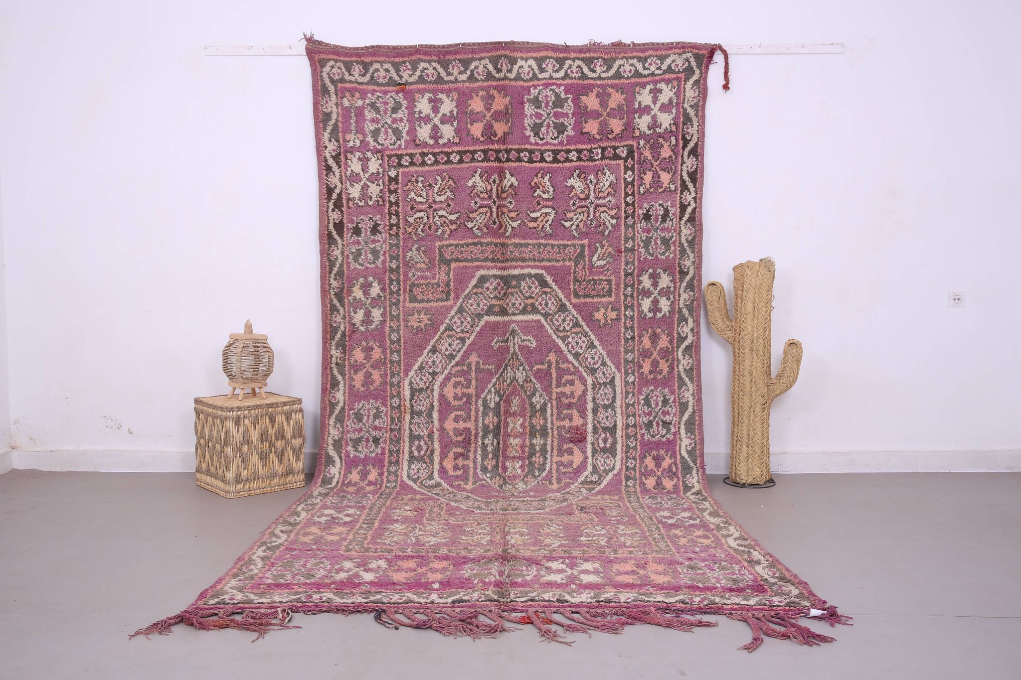 Large Vintage Moroccan Rug 178 x 362 cm - Berber Wool Rug - Handmade Rug