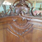 Walnut bed frame - Louis Philippe style