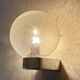 Vintage 70s wall lamps, chrome and bubble glass