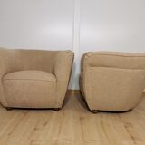 Restored armchairs by Jindrich Halabala