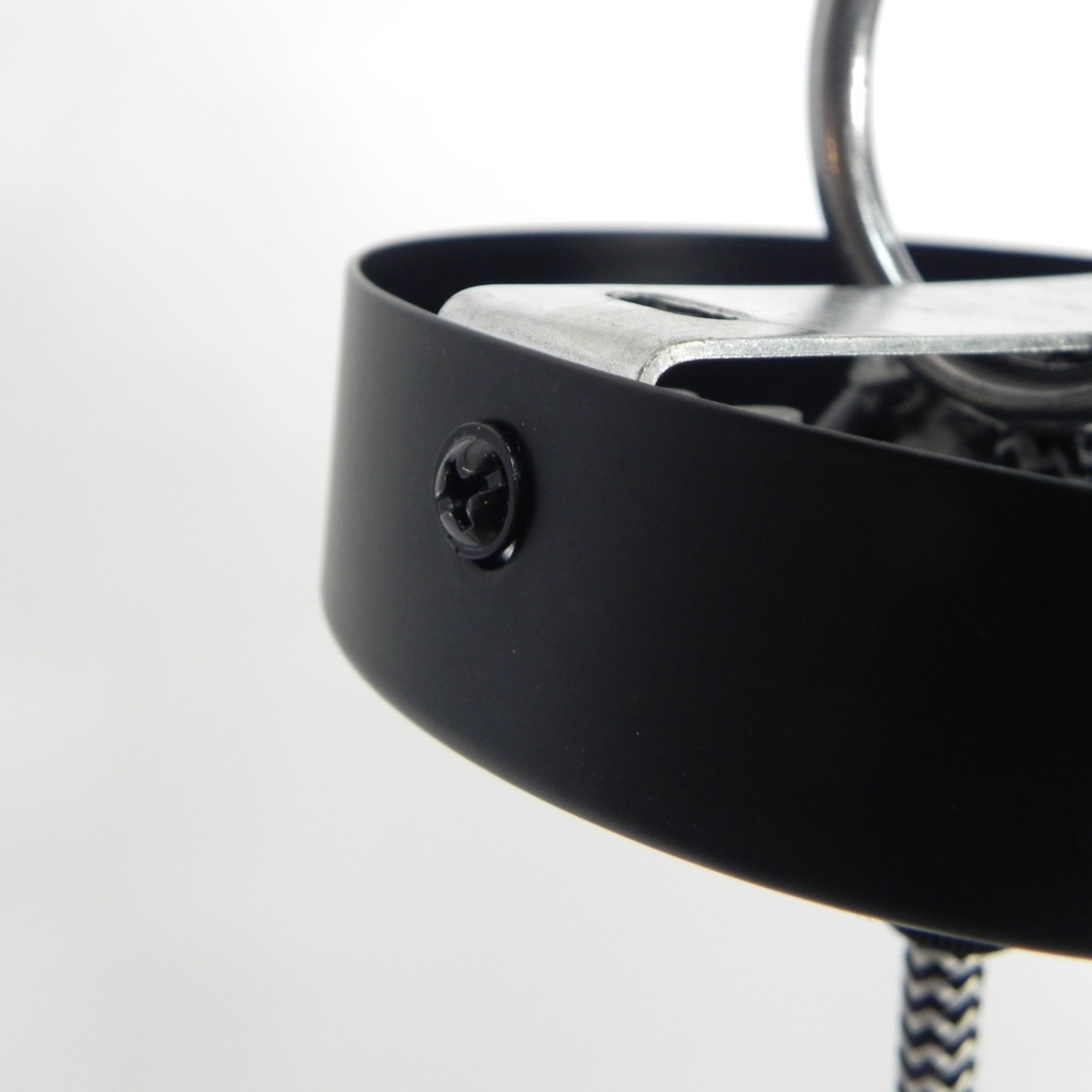 Vintage hanging lamp with aluminum shade