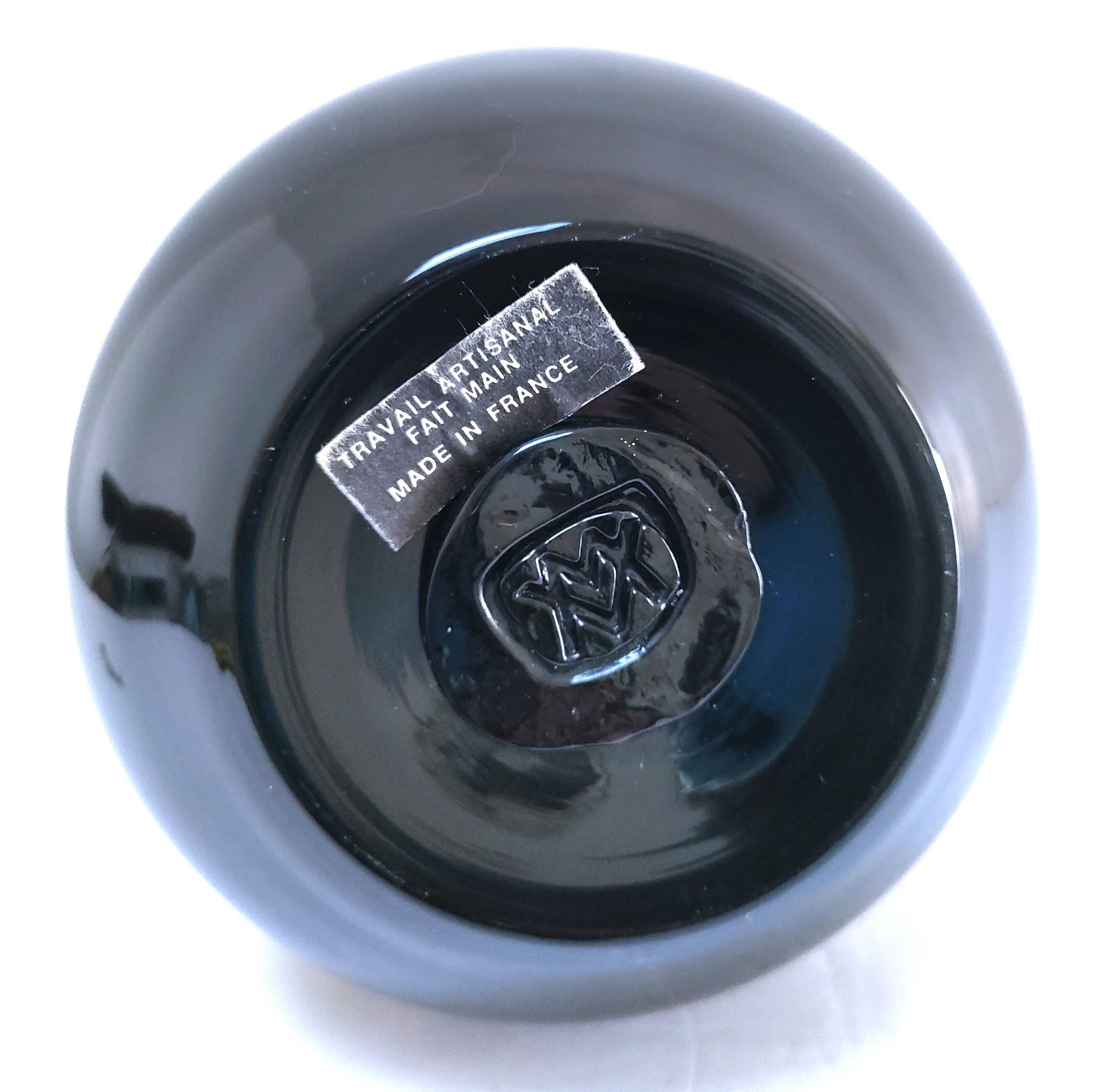 Bob le Bleis ball vase Moorish glassware Old glass paste