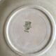 set of 6 flat plates in low-century 50's iron earth faience