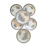 6 plates iron earth St Amand Margot.