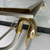 Neoclassical curule side tables by Maison Jansen, France, 1970s.