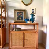 Vintage rattan and cane sideboard