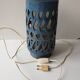 Blue ceramic lamp Signed Emile Masson (Vallauris)