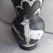 Vase vintage au décor alpin signé Italy