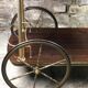 Vintage brass rolling table with 2 trays 70'S