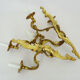 Pair of bronze sconces acanthus leaves with 3 fires Louis XV style