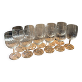 11 verres à pied vin/ eau