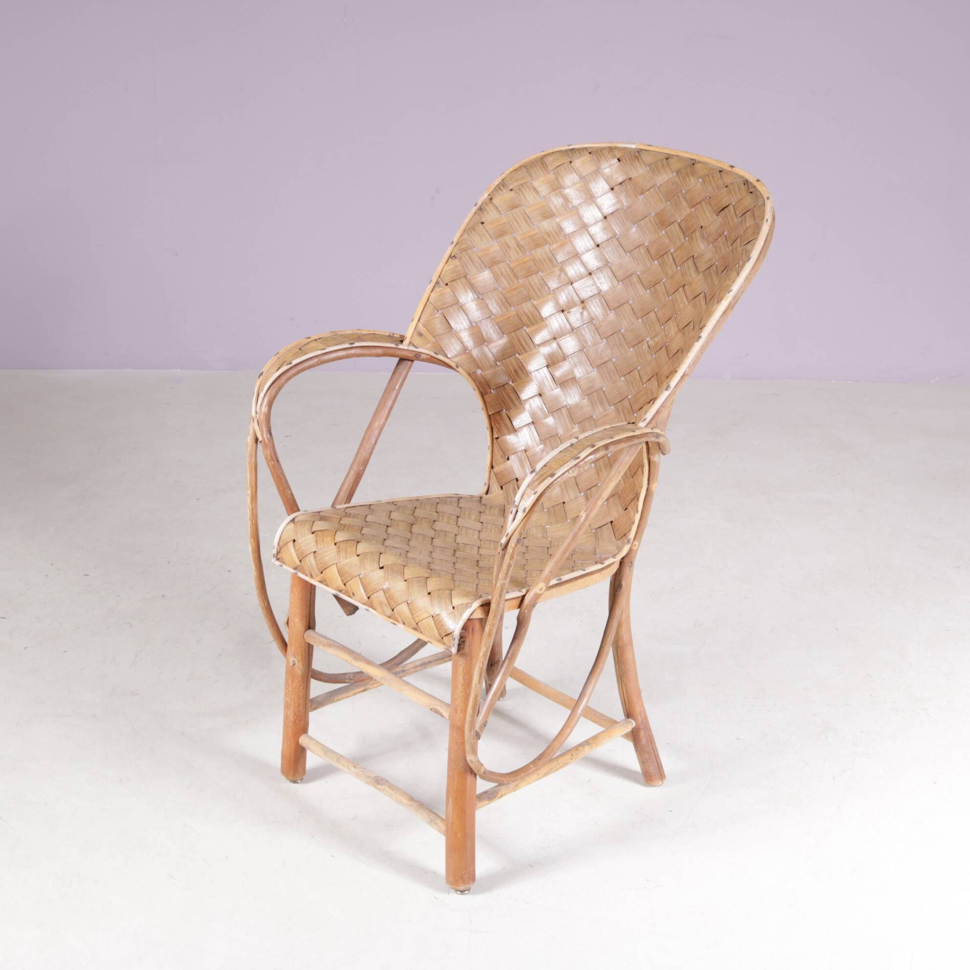 1950s Rare wooven chair (commissioned by le Corbusier)