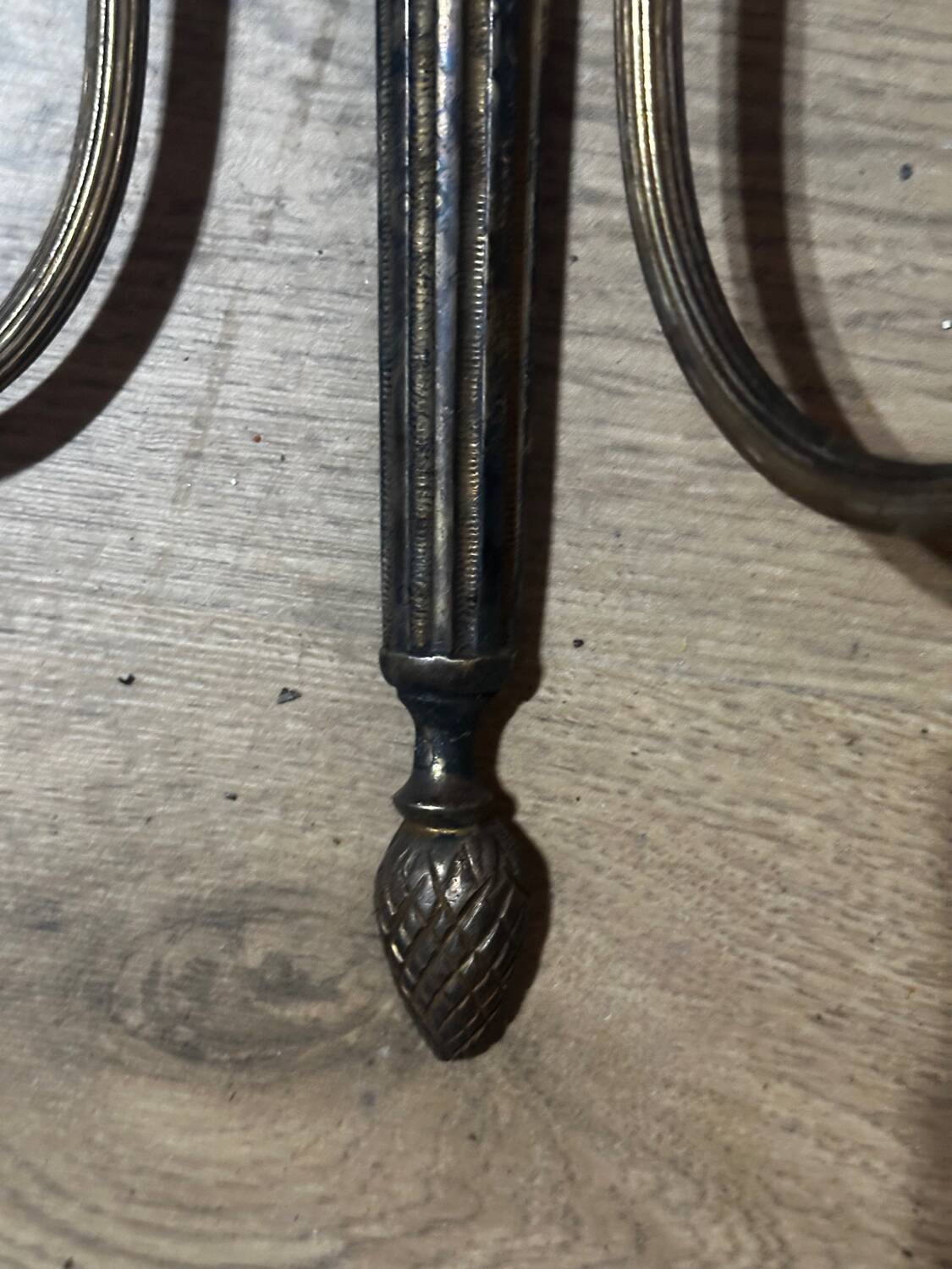 Pair of wall sconces in gilded brass – 2 lights – Louis XVI style