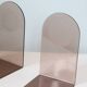 Pair of smoked plexiglass bookends, 1970s