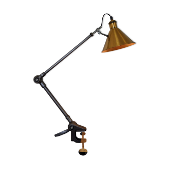 Lampe de bureau articulée vintage pince étau