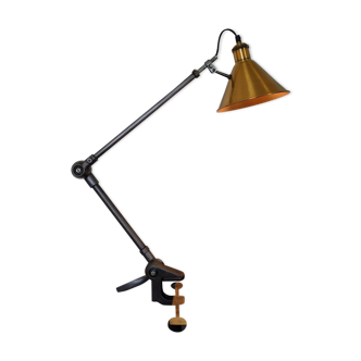 Articulated desk lamp vintage clamp vice